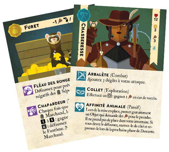 Mini Rogue - Cartes Chasseresse et Furet